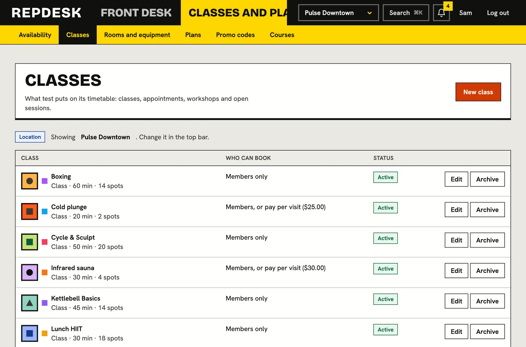 Classes, teachers and rooms on one timetable