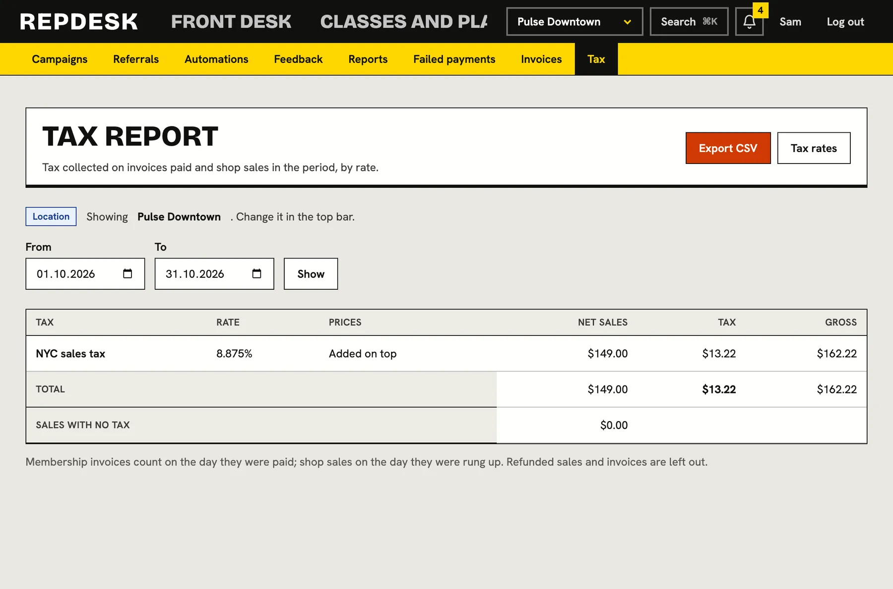 A tax report you can file from